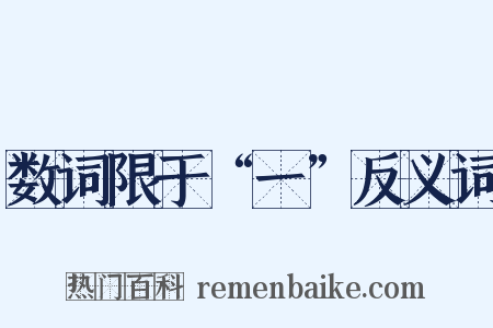 数词限于“一”反义词是什么意思的图片